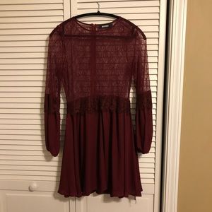 Missguided flowy lace top dress